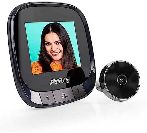 Mirilla Digital AYR Lite 9001. Grabación de imágenes. Batería Interna Recargable. Acabado Negro/Cromo.