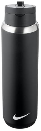 Nike Unisex – Erwachsene SS Recharge Straw Bottle 24 OZ Trinkflasche, Black/Black/White, 709 ml