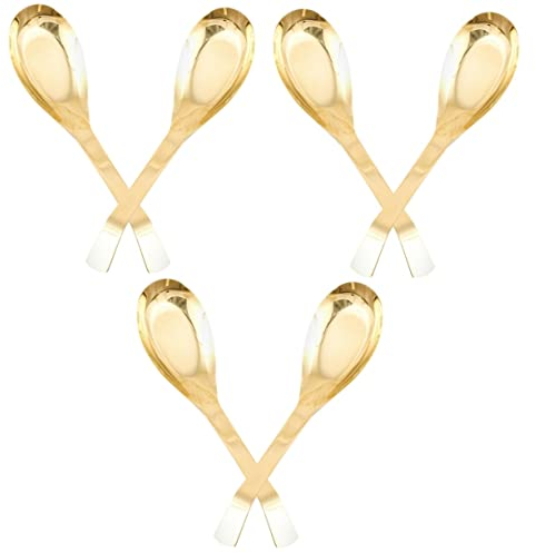 Lot De 3 Cuillères À Soupe Chinoises Cuillères À Ramen Grandes À Louche En Laiton Poignées Pour De Service Pour Les Fêtes