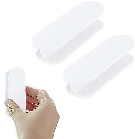 KARELLS Balkontürgriff Kleben, Griff Balkontür Außen, 2 Stück Griff Balkontür Ohne Bohren, Balkontürgriff Außen Zum Kleben, Klebegriff Terrassentür, Balkongriff, Kunststoff Möbelgriff, Weiß