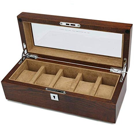 BONOOL Damen-Uhrenbox, Organizer, Holz, personalisierte Uhren-Aufbewahrungsbox, Elegae, Geschenk der Liebe (A)