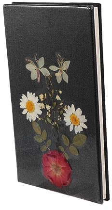 NUOBESTY 1stück Trockenblumen Notizbuch Elegantes Schreibnotizbuch Für Zuhause Schule Und Büro Seiten Schwarz Für Tagebuch Reisejournal Skizzen Und Ideenlisten