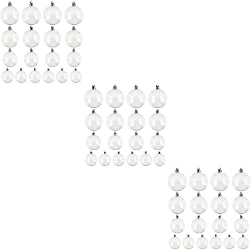 PRETYZOOM 54stücke Teiliges Weihnachtskugelset Transparente Xmas Dekoration Große Hängende Ornamente Für Weihnachtsbaum Hochzeiten Und Partys Schlagfest Und Bunt