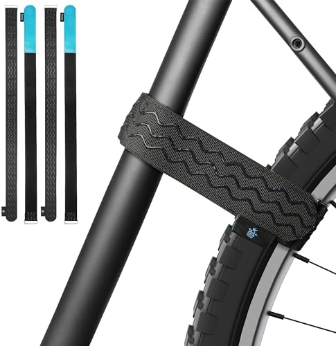 WATSABRO Fahrradträger Gurte 4pcs für Transport und Lagerung(70cm*4cm) | Fahrradträger Zubehör,Griffige Straps zum Fixieren des Fahrradrahmens und Rades,Flauschband
