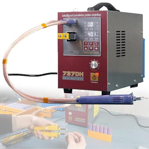 DPLXFPP Portable Spot Welder,Pulse Spot Welder 737DH 18650 Battery Welding Machine, Pulse Welding Machine for 18650 14500 Lithium Batteries Battery Pack Work for Battery Pack 18650 Lithium Batteries