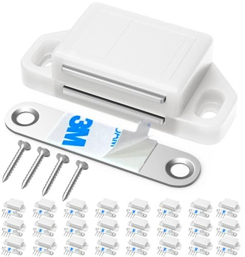 Tonitrui Cabinet Magnetic Catch Magnetic Cabinet Door Catch Magnetic Cabinet Latch for Kitchen Drawer Magnets to Stay Closed Magnetic Catch Closet for Drawer（White 6 Pack）
