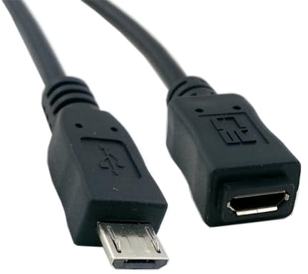 NFHK 50cm Full Pin Connected Micro USB 2.0 type 5Pin Male to Female Cable for Tablet Phone MHL OTG Extension 50cm