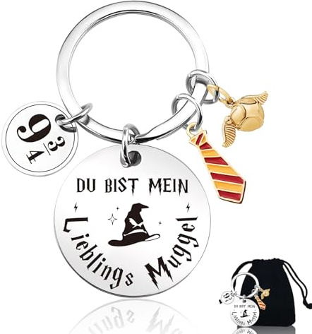 Personalisiert Schlüsselanhänger Zauber Thema-Du Bist Mein Lieblings Muggel | Geschenk für Freundin, Beste Freundin, Tochter, Geburtstagsgeschenk Weihnachtsgeschenke für Frauen, Adventskalender Füllung