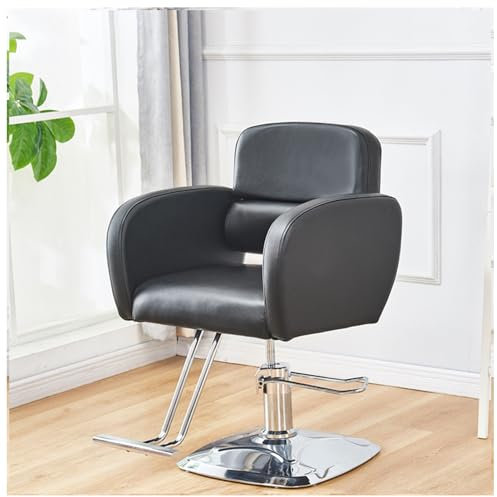 WKXTECZT Friseurstuhl Mit Hydraulischer Pumpe Friseursessel 360° Drehbar Friseurstühle Barber Stuhl Einstellbar, Mit Fußstütze Für Friseursalon Spa Tattoo Shop 250Kg,Grau,B