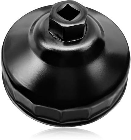 SYudwen Llave de filtro de aceite de 86 mm, 16 flautas, kit de llave de vaso de acero compatible con BM y Volvo con tapas de carcasa de filtro de aceite de 86 mm, 16 flautas, herramienta de extracción