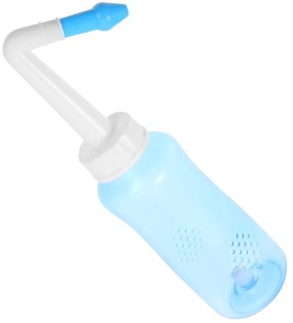 NOLITOY Botella Para Enjuague Nasal 300 Ml Portátil Para Adultos Válvula Manual Ajustable, Kit De Enjuague Nasal Para Limpieza Profunda y Alivio De Congestión, Práctica Para Uso Diario
