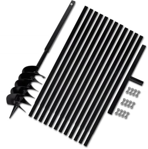 AJJHUUKI Hardware, Werkzeuge, Bohrer, Erdbohrer mit Griff, 150 mm, mit Verlängerungsrohr, 13 m, Stahl