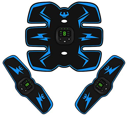 Takeya PowerFit Stimulateur Musculaire EMS - Pack D'électrostimulation pour Abdos, Intensité Réglable - Entraînement À Domicile