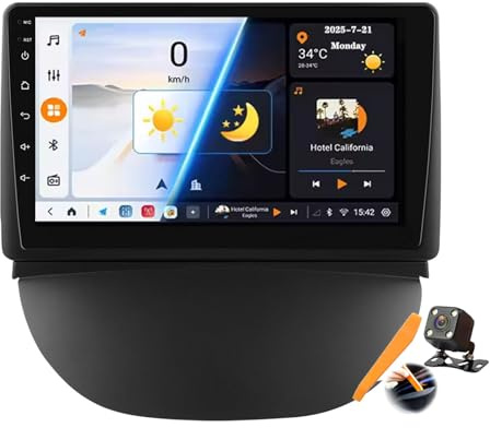 Y300s,YLOXFW Android 15.0 Coche Radio 2 DIN Estéreo para Re-Nault Symbol 2003-2008 GPS Sat Navi 9''Cartablet Multimedia Vídeo Reproductor BT FM Receptor con Carplay 4G 5G WiFi DSP SWC