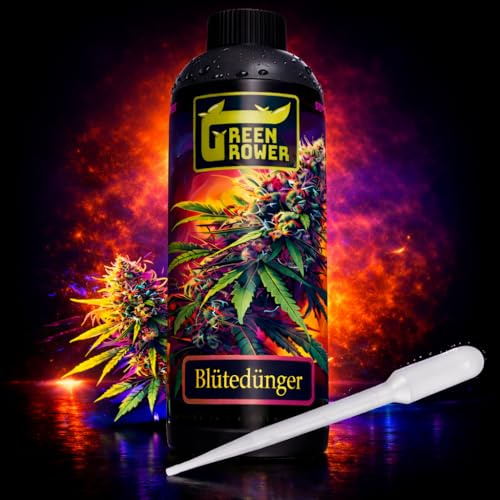 Green Grower Blütedünger, NPK-Dünger für Blütephase, Phosphor & Kalium Formel, Indoor & Outdoor, 0.5L - 10L (1L)