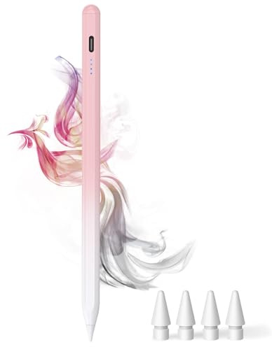 DOGAIN A8 Stylus Pen for iPad 2018-2026, Palm Rejection-Gradient Pink | Magnetic Precision iPad Stylus Compatible with Apple iPad 11/10/9/8/7/6, Pro 12.9/11/13M5/M4, Air M4/M3/M2/5/4/3, Mini 6/5