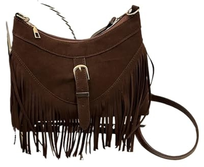 LYHYDMA Fransväska tofs crossbody väska lätt stor kapacitet väska för daglig, Färg4, En Storlek
