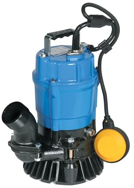 Tsurumi Pump HSZ2.4S | Submersible Trash Pump - Float Switch | 1/2 HP, 115V, 2 in Discharge | Dewatering applications - sand & solids, where auto operation is needed | 53 GPM / 3180 GPH