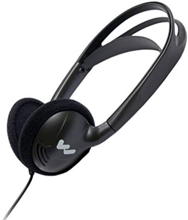 Williams Sound HED 027 Heavy-duty Folding Mono Headphones, Adult Size, 100mW Max Power Input, 3.5mm Plug, 39 Cord, Compatible with Williams AV Receivers and Pocketalkers, Black