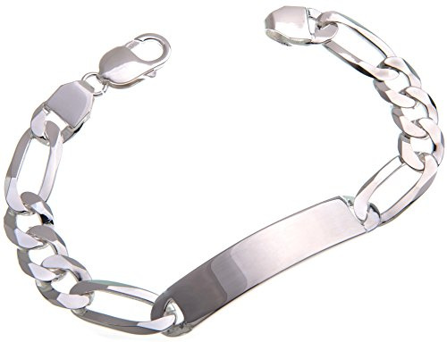 10mm Figaro Gravurarmband, echt Silber, inkl. Gravur, Länge 23cm
