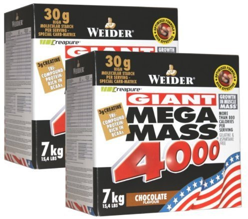 Weider Mega Mass 4000, Schoko, 2 x 7 kg