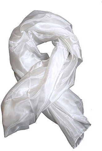 B&S Seidentuch 90x90cm, weiß Ponge 05