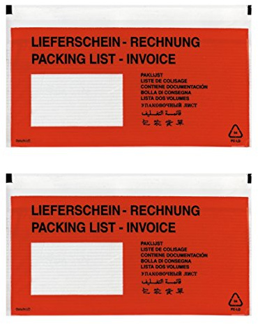 Herlitz 792705 Dokumententasche DL 2x 100er Packung selbstklebend (2, Dokumententasche)