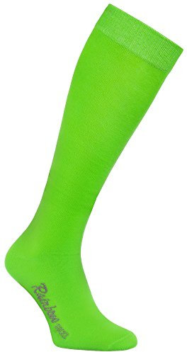 Rainbow Socks - Hombre Mujer Altos Calcetines Largos Hasta de Rodilla de Algodón - 1 Par - Verde - Talla 39-41