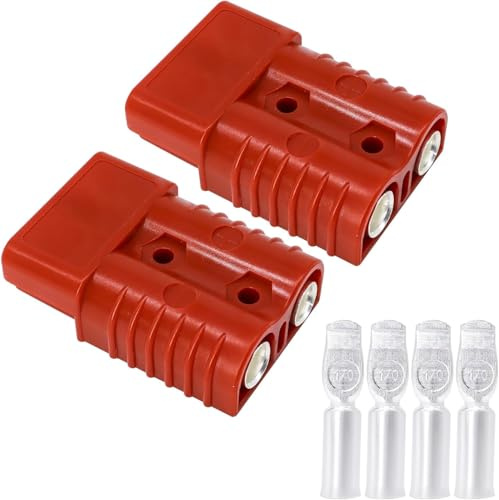 Conector rápido de batería - 2 piezas 175A 600V Batería Kit de enchufe de conexión rápida Conector de cabrestante Desconexión de enchufe Kit de enchufe eléctrico con 4 accesorios