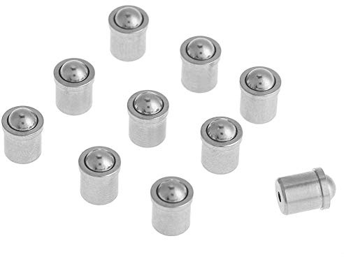 Yunir Stantuffo a Sfera 10 Pezzi, stantuffo a Molla a Sfera con innesto in Acciaio Inossidabile 304 Corpo 5 mm * 6 mm, per dispositivi Meccanici, Morsetti, stampi, Macchine Automatiche, ECC.