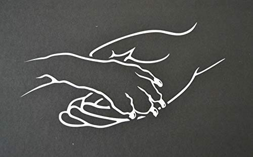 myrockshirt Hand in Pfote ca 18cm Hund Hundeliebe Aufkleber Sticker Autoaufkleber Profi-Qualität Sticker UV-fest