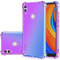 Jhxtech Huawei Honor 10 lite Case, Huawei P Smart 2019 Phone Case, Clear Cute Gradient Slim Anti Scratch Flexible TPU Cover Shockproof Protective Case for Huawei P Smart 2019 (Purple/blue)