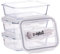 Igluu ​​Meal Prep - Contenitori in vetro con coperchio per posate - Conservazione degli alimenti Senza BPA - Adatto al microonde, al forno e alla lavastoviglie 1050 ml (set da 3)