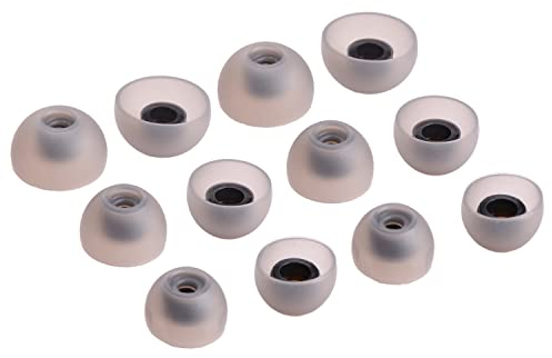 luakesa 6 Paar Ersatz-Ohrstöpsel-Set aus Silikon für Samsung Galaxy Buds 2 Kopfhörer, kabellose Passform in Etui, Ohrstöpsel (schwarz)