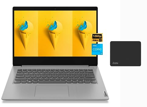 Lenovo Ideapad 3i Ordinateur portable professionnel, écran FHD de 14 po, processeur Intel Core i3-1115G4 de 11e génération, carte graphique Intel UHD, SSD PCIe de 12 Go de RAM 512 Go, webcam,
