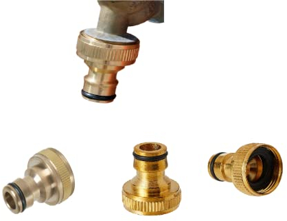 hep® Gartenschlauch, Messing, 1,9 cm Innengewinde, zum Anschrauben, Wasserhahnanschluss für Gartenhahn auf 12,5 mm/15 mm – Schlauch, Messing, Gartenschlauch, Wasserhahn-Anschluss, 1,9 cm (3/4 Zoll)
