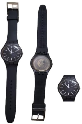 BLUSUPERSHOP 1 OROLOGIO NERO PER DETENUTO, DIETRO TRASPARENTE IDONEO CARCERE AMMESSO PENITENZIARIO, NON SPEDIRE IN CARCERE DEVI PORTARLO TU
