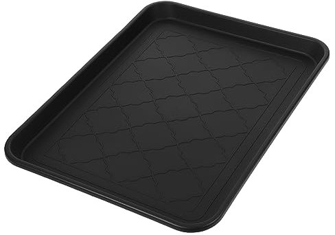 MAGICLULU Schuhablage Aus Kunststoff Rutschfest 42x32x3cm Multifunktional Als Haustierfutternapf Und Kofferraummatte Für Innenbereich