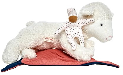 Käthe Kruse Luise Lamm I Liebenswertes Kuscheltier-Lamm für Kinder ab 0 Jahre I Waschmaschinenfestes Baumwollfrottee-Kuscheltier inkl. Mini-Püppchen