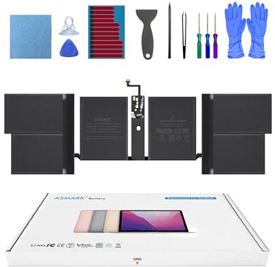 ASMARK Akku für MacBook Pro A2442, 14 Zoll, 2021, A2519 Laptop Batterie | A2519 Akku Modell, 11,46V 6100mAh 69,9Wh, EMC 3650, bis zu 1000 Zyklen, Werkzeugset, Installationsanleitung
