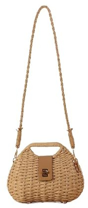 YOUSIS Women's Straw Clutch Bag, Summer Straw Beach Handbag Purse Wallet