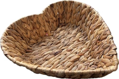 Geschenkkorb leer Herzform – Khevga Präsentkorb leer für Hochzeit, Korb für Geschenk aus Weide, dekoratives Geschenkkörbchen zum Befüllen und Verschenken (1)