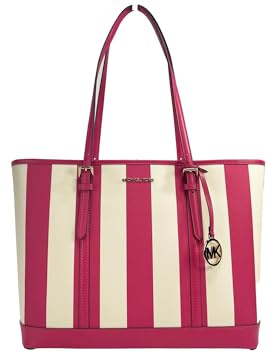 Michael Kors Jet Set Saffiano Große Leder-Tragetasche (Electric Pink Multi), Mehrfarbig/Meereswellen (Ocean Tides), Large