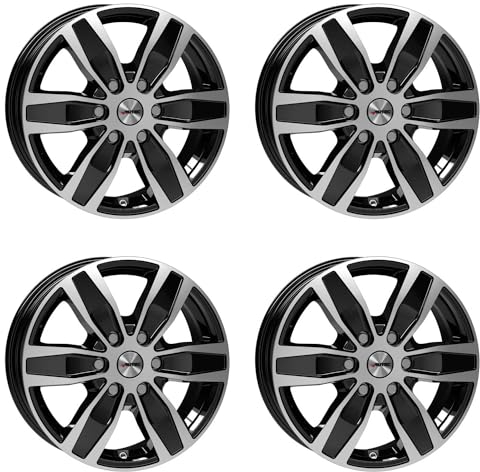 4x Autec rims alloy rims QUANTRO 6.5x16 ET62 6x130 Schwarz poliert compatible with Mercedes-Benz Sprinter