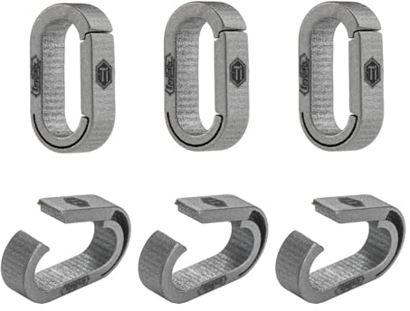 KeyUnity Mini Split Titan Keyring Quick Release Key, Flache Schlüsselringe aus Schlüsselring Schlüsselkarabiner für die Verbindung von Haus Autoschlüssel (Anzahl hängt vom Hauptbild ab)