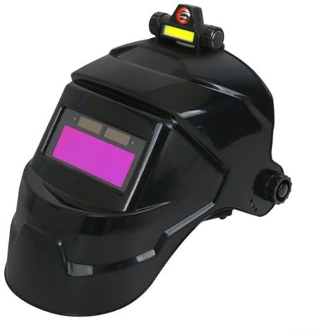 ZYWUOY Langlebiger True Color Schweißhelm mit Solarzelle, austauschbare Batterien, für WIG MIG ARC schwarz