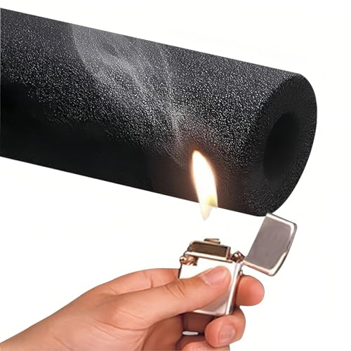 Black Water Pipe Insulation - Rubber and Plastic Insulation Cotton - Easy Installation - for Winter Outside Pipes, Irrigation Pipe, Spigot, Water Heater Pipes(9mmx60mmx1.8m)