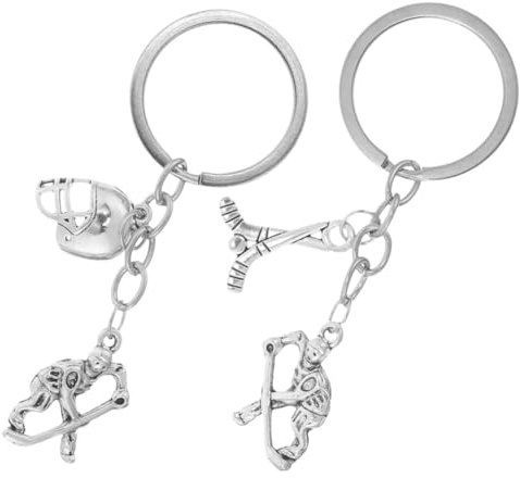 VALICLUD 2stücke Feldhockey-anhänger Aus Metall Für Schlüssel Und Taschen Hockey-schlüsselring Mit Detaillierter Verarbeitung Für Fans Und Spieler Sport-accessoires Für Rucksäcke Und Handta