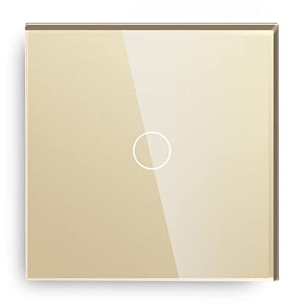 NLNGZKZFNF Touch Dimmer 1 Gang 1 Way White Black Golden 3 Colors Crystal Panel Touch Screen Dimmer Dimmer(Gold)