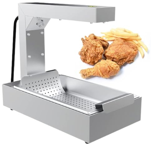 GESAIDES Scalda Patatine Fritte, Scaldavivande Elettrico Professionale in Acciaio Inox, Stazione di Scarico per Patatine Fritte da Banco, per Ristoranti, Feste, Buffet, Cucine,Whit
